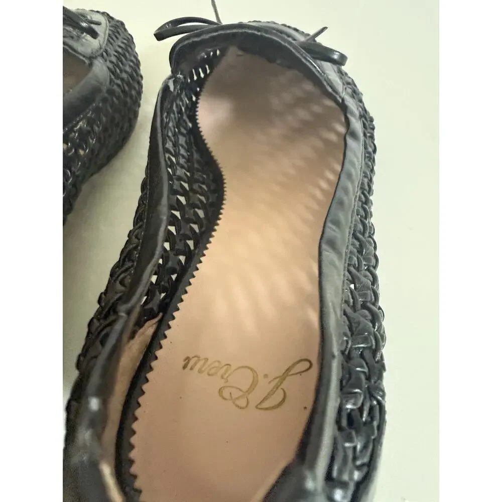 J. Crew Black Woven Loafers with Bow 7